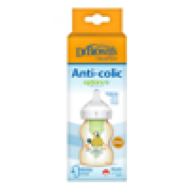 Options+ 仿母乳排氣奶樽 - 小龜印花 (１階段奶咀) - PPSU 5oz